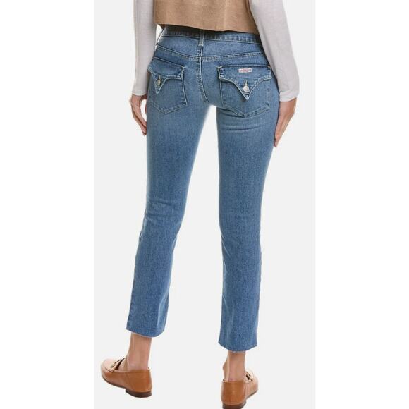 HUDSON JEANS Collin Mid-Rise Raw Edge SKINNY Crop Jeans SZ 28 $225 77 - Picture 2 of 2